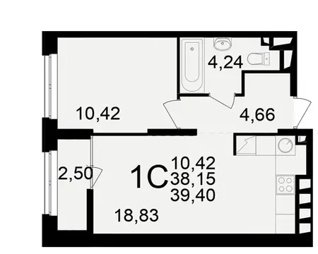 1-к кв. Рязанская область, Рязань ул. Чкалова (38.15 м)