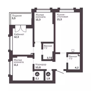 2-к кв. Свердловская область, Екатеринбург Уралмаш жилрайон, Голос ...