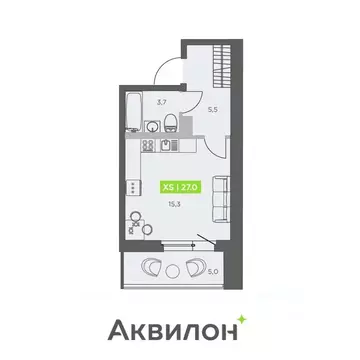 Студия Санкт-Петербург бул. Головнина, 4 (27.0 м)