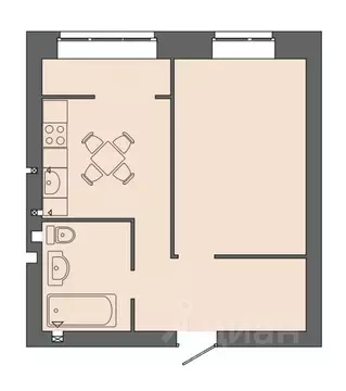 1-к кв. Волгоградская область, Волгоград ул. Дегтярева, 19 (40.94 м)