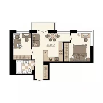 3-к кв. Приморский край, Владивосток ул. Грязелечебница (46.54 м)