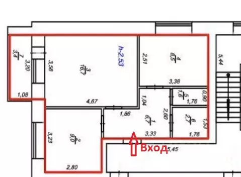 2-к кв. Чувашия, Чебоксары ул. Парижской Коммуны, 2 (48.6 м)