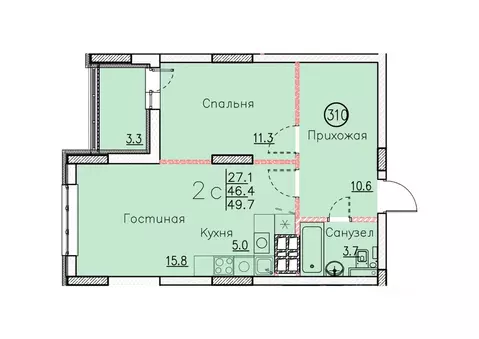 Свободной планировки кв. Саратовская область, Энгельс ул. Марины ...