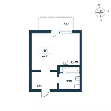 Квартира-студия: городской посёлок Янино-1, Цветной бульвар, 10к2 ...