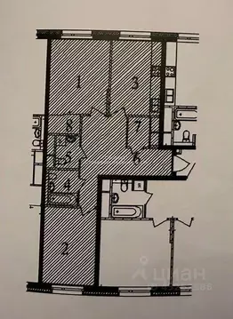 Квартира, 2 комнаты, 68.5 м