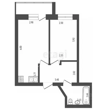 2-к кв. Вологодская область, Вологда ул. Возрождения, 86 (36.5 м)