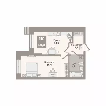 1-к кв. Курганская область, Курган Заозерный жилрайон, 12-й мкр, 2 ...