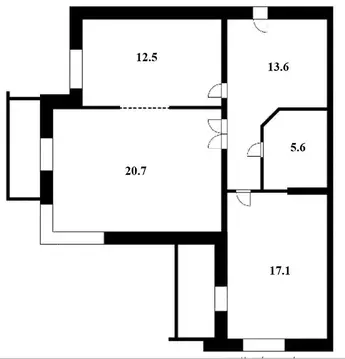 2-к кв. Новосибирская область, Новосибирск Кедровая ул., 57 (69.5 м)