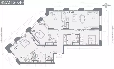 4-к кв. Татарстан, Казань Первомайский жилмассив, Оригана жилой ...
