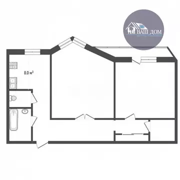 2-к кв. Архангельская область, Северодвинск ул. Трухинова, 20 (54.5 м)