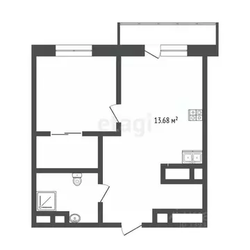 1-к кв. Тюменская область, Тюмень ул. Краснооктябрьская, 16 (32.24 м)