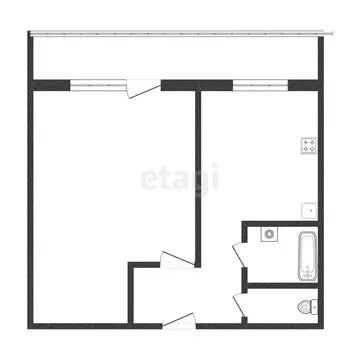 1-комнатная квартира: Златоуст, улица 50-летия Октября, 8 (34.2 м)