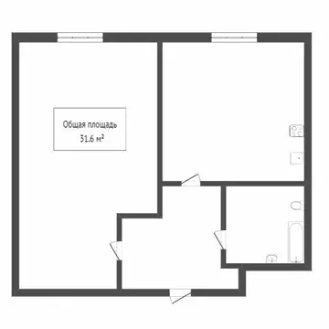 1-комнатная квартира: Томск, улица Гоголя, 29 (30.4 м)