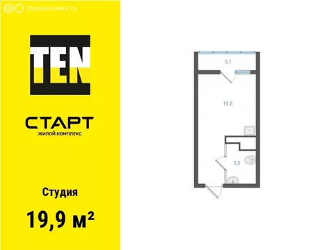 Квартира-студия: Екатеринбург, микрорайон Академический, 4-й квартал ...