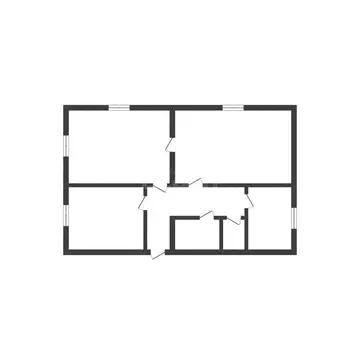 3-комнатная квартира: Губкин, улица Лизы Чайкиной, 15 (72.1 м)