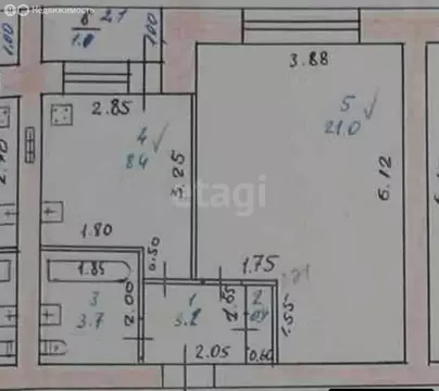 1-комнатная квартира: Казань, Окольная улица, 1 (37.2 м)