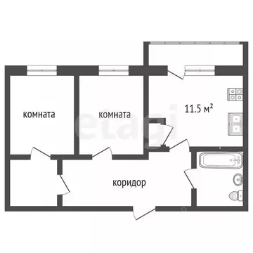 2-к кв. Самарская область, Самара Славный пер., 2 (49.6 м)