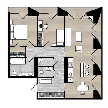3-к кв. Ярославская область, Ярославль Республиканский проезд, 1 (83.5 ...