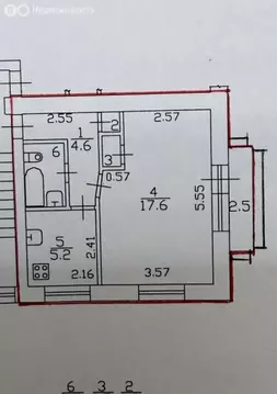 1-комнатная квартира: Пушкин, Ахматовская улица, 3 (31 м)