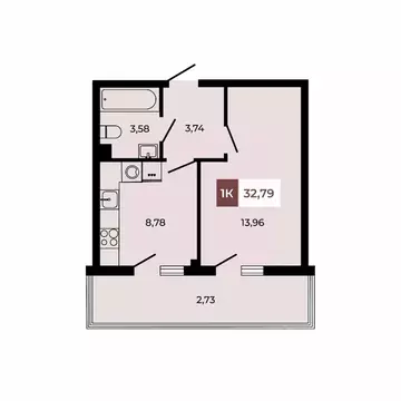 1-к кв. Ростовская область, Аксайский район, Щепкинское с/пос, пос. ...