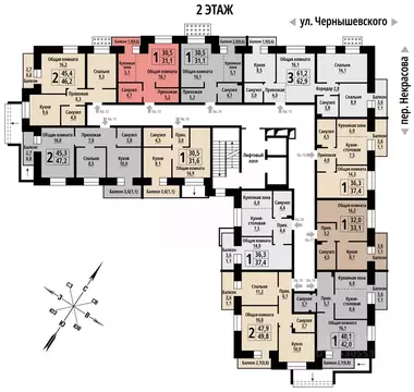 1-к кв. Алтайский край, Барнаул ул. Чернышевского, 39 (31.0 м)