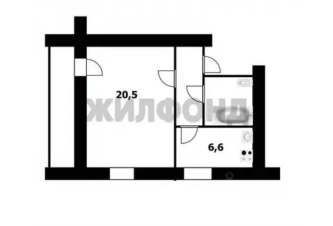 1-к кв. Новосибирская область, Новосибирский район, с. Барышево ...