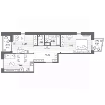 2-к кв. Санкт-Петербург Полюстровский просп., 87 (59.21 м)