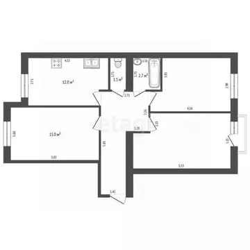3-к кв. Калужская область, Калуга ул. Георгия Амелина, 28 (71.4 м)