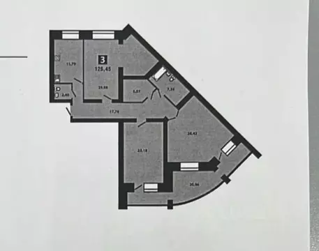 3-к кв. Красноярский край, Красноярск ул. Копылова, 19 (125.45 м)