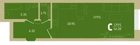 1-к кв. Башкортостан, Уфа Революционная ул., 39/4 (44.71 м)