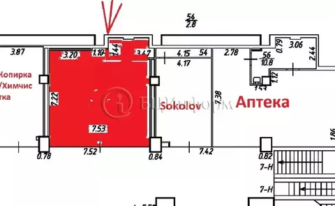 Торговая площадь в Санкт-Петербург Лиговский просп., 153 (62 м)
