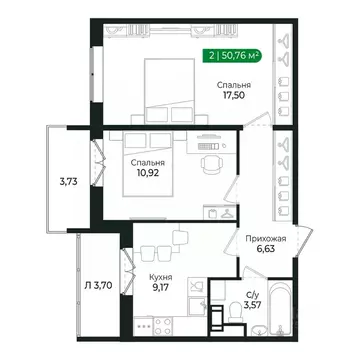 2-к кв. Ленинградская область, Сертолово Всеволожский район, ...