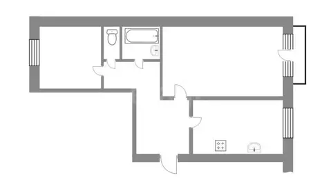2-комнатная квартира: Сатка, микрорайон Западный, 6 (48.6 м)