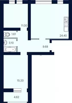 2-к кв. Саратовская область, Саратов Солнечный-2 жилрайон, Сияй-город ...