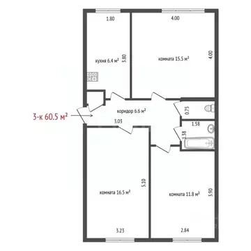 3-к кв. Свердловская область, Екатеринбург ул. Серафимы Дерябиной, ...