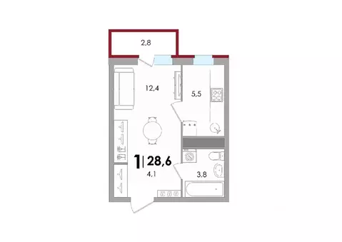 1-к кв. Тверская область, Калининский муниципальный округ, д. Батино ...