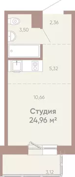 1-к кв. Иркутская область, Иркутск Советская ул., 109/3 (24.96 м)