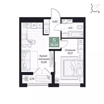 1-к кв. Волгоградская область, Волгоград просп. Имени В.И. Ленина, 59Г ...