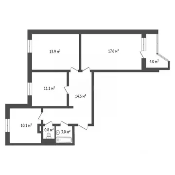3-к кв. Амурская область, Тында Спортивная ул., 8 (71.1 м)