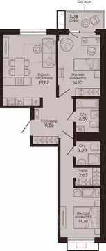 2-к кв. Свердловская область, Екатеринбург Вокзальный жилрайон,  ...