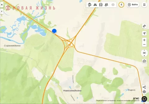 Участок в Самарская область, Красноярский район, Новосемейкино ...