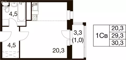 Квартира-студия: Балашиха, микрорайон Гагарина, Проектная улица, 4 ...