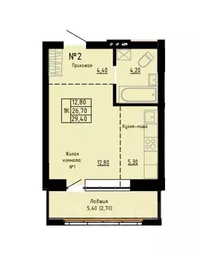 1-к кв. Алтайский край, Барнаул ул. Димитрова, 150 (29.4 м)