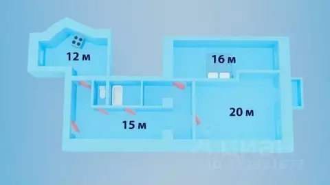 2-к кв. Санкт-Петербург Большая Московская ул., 7 (65.0 м)