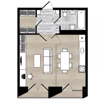 2-к кв. Ярославская область, Ярославль Республиканский проезд, 1 (42.0 ...