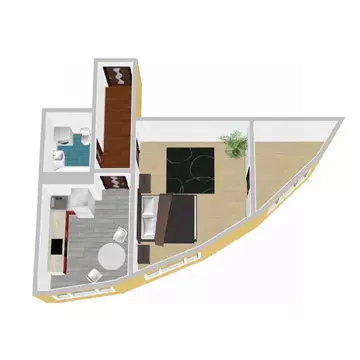 1-к кв. Воронежская область, с. Новая Усмань ул. Полевая, 47А (39.09 ...