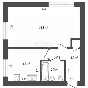 1-к кв. Пермский край, Пермь Фонтанная ул., 7 (30.4 м)
