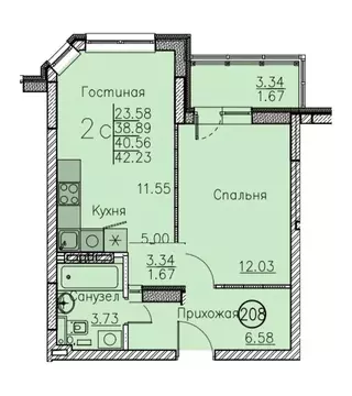 Свободной планировки кв. Саратовская область, Энгельс ул. Республики, ...