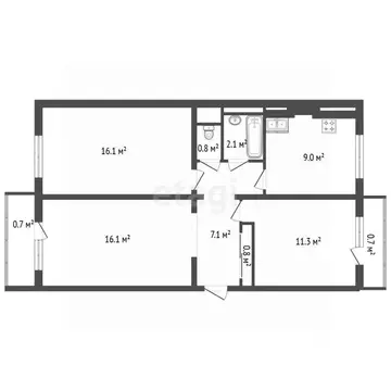 3-к кв. Ленинградская область, Сертолово Всеволожский район, Черная ...