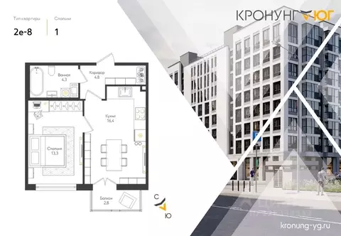 1-к кв. Ленинградская область, Ломоносовский район, Виллозское ...
